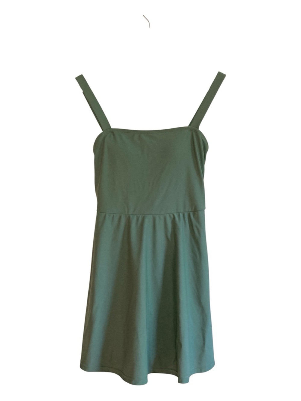 Aleumdr Olive Green One Piece Swim Dress Small Tummy Control Modest Swimsuit Poc